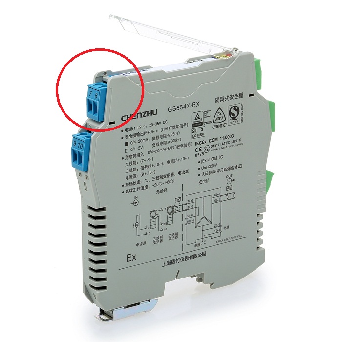 二線製變送器（無源信號）如何連接到安全柵？_GS8547-EX